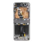 OLED Assembly With Frame Compatible for Samsung Galaxy Z Flip 6 5G (US & International) (Refurbished) – Silver Shadow